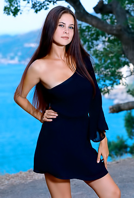 /Martina Mink Curvy Figure Is Perfectly Showcased By A Chic Little Black Dress