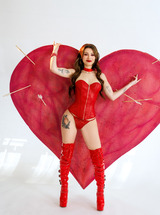 Raven Lane Teases In Her Leather Corset, Ready For Blowjob photo 02