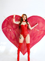 Raven Lane Teases In Her Leather Corset, Ready For Blowjob photo 03