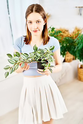 Cute Brunette Hareniks Fondling Her Sexy Small Breasts And Grabbing Her Perfect Ass Cheeks