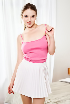 Toree Flipping Up For A Tempting Rear View Of Her Sexy Booty In Thong Panties