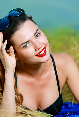 Georgia Breathtaking Beauty Showcases Her Flawless Figure In Lacy Black Lingerie