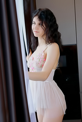 Anastasia Barbi Sweetly Sexy In High Heels And A Sheer Babydoll