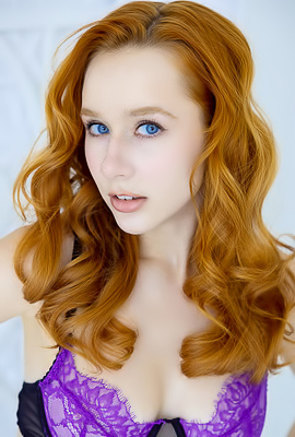 Lila Rouge Her Long Wavy Hair Cascading Like Liquid Copper