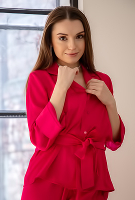 /Monika May With Sensual Body Language Commanding Attention