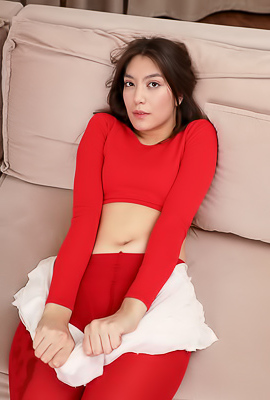 Lena Ru Captivates In Lingerie And Pantyhose As She Teases Her Ultimate Pleasure
