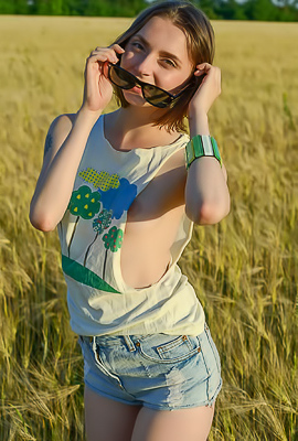 Zhy Zhy Spreads Legs In Sheer Camisole Outdoors For Steamy Striptease