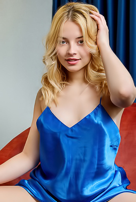 Bianca Bell Teases With Unbuttoned Chemise Lounging On Armchair