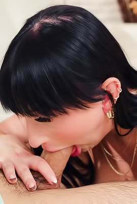 Aleksa Mink Feverishly Deepthroats In Bedroom Desire